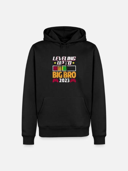 Grossesse Big Brother - Sweat à capuche Premium bio Homme - noir