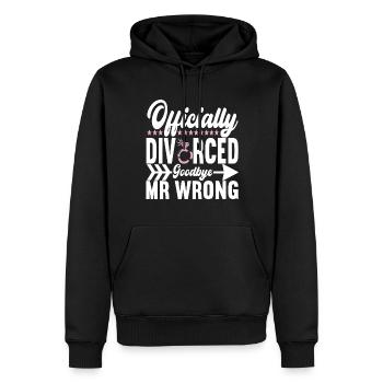 Divorce Divorcé - Sweat à capuche Premium bio Homme - noir - Devant - Nico (187cm)