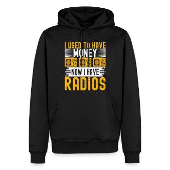 Ham Radio Ham Radio Operator - Men’s Premium Organic Hoodie - black - Front - Nico (187cm)