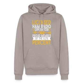 Ham Radio Ham Funker - Männer Premium Bio Hoodie - Taupe - Vorne - Nico (187cm)