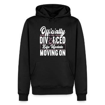 Divorce Divorcé - Sweat à capuche Premium bio Homme - noir - Devant - Nico (187cm)