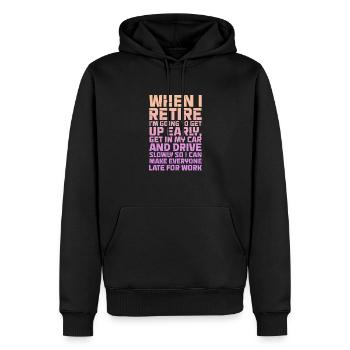 Pension de retraite Pension de pensionné Cadeau de pension de pensionné - Sweat à capuche Premium bio Homme - noir - Devant - Nico (187cm)