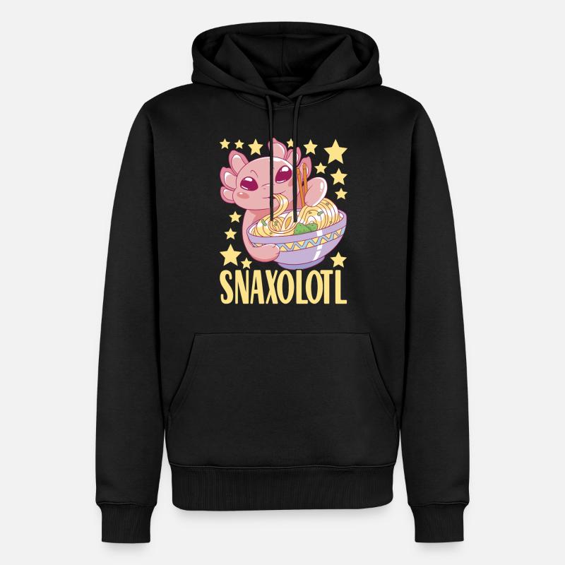 Anime Ramen Axolotl - Sweat à capuche Premium bio Homme - noir