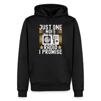 Radio amateur Opérateur radio amateur - Sweat à capuche Premium bio Homme - noir - Devant - Nico (187cm)