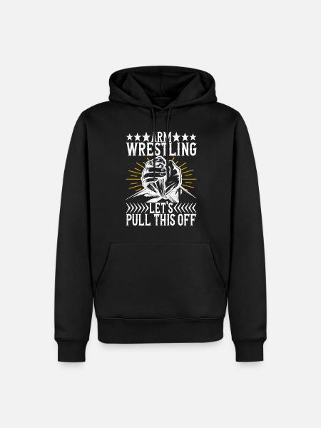 Bras de fer - Sweat à capuche Premium bio Homme - noir