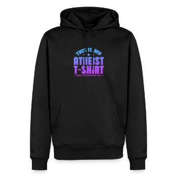 Atheist - Männer Premium Bio Hoodie - Schwarz - Vorne - Nico (187cm)