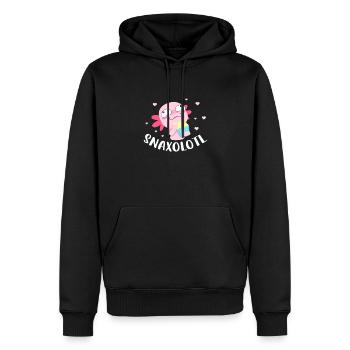 Axolotl - Sweat à capuche Premium bio Homme - noir - Devant - Nico (187cm)