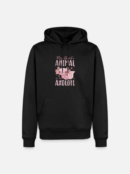 Axolotl Wassertier Wasser Geschenk - Männer Premium Bio Hoodie - Schwarz