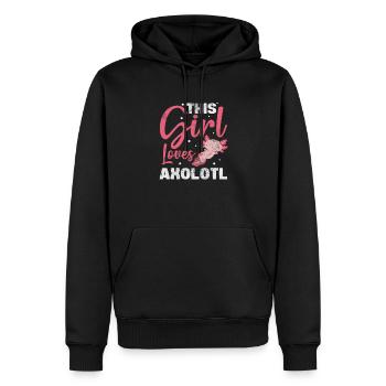 Axolotl Wassertier Wasser Geschenk - Männer Premium Bio Hoodie - Schwarz - Vorne - Nico (187cm)