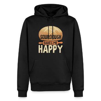 Bäcker Bäckerei Backen - Männer Premium Bio Hoodie - Schwarz - Vorne - Nico (187cm)