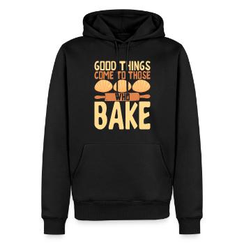 Bäcker Bäckerei Backen - Männer Premium Bio Hoodie - Schwarz - Vorne - Nico (187cm)