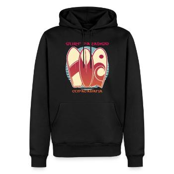 Rio Copacabana Surf Paradise Holiday Sea Beach Sun - Sweat à capuche Premium bio Homme - noir - Devant - Nico (187cm)