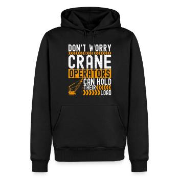 Grutier Grutier - Sweat à capuche Premium bio Homme - noir - Devant - Nico (187cm)