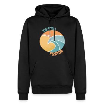 Destin-Palms Floride-Vacances-Plage-Océan - Sweat à capuche Premium bio Homme - noir - Devant - Nico (187cm)