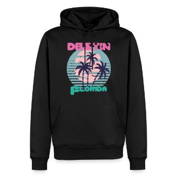Destin Surfing Florida Holiday Palm Beach Ocean - Men’s Premium Organic Hoodie - black - Front - Nico (187cm)