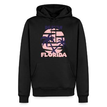 Florida Destin Ocean Beach Surf - Sweat à capuche Premium bio Homme - noir - Devant - Nico (187cm)