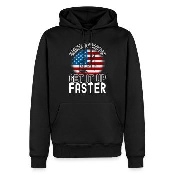 Grutier Grutier - Sweat à capuche Premium bio Homme - noir - Devant - Nico (187cm)