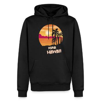 Hawaii Kona Urlaub Palmen Ocean Surfing - Männer Premium Bio Hoodie - Schwarz - Vorne - Nico (187cm)