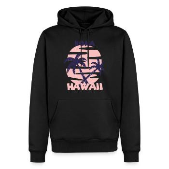 Familienurlaub Hawaii Kona Palm Tree Beach Ocean - Männer Premium Bio Hoodie - Schwarz - Vorne - Nico (187cm)