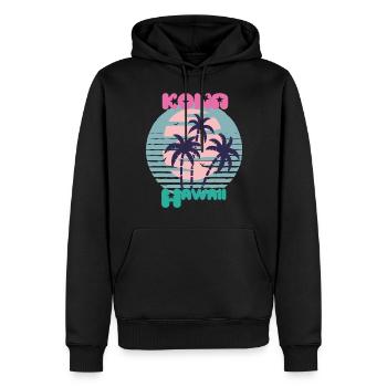 Palme Hawaii Kona Vacation Beach Ocean - Männer Premium Bio Hoodie - Schwarz - Vorne - Nico (187cm)