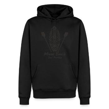 Miami Beach Surfen Florida Urlaub Palme Ozean - Männer Premium Bio Hoodie - Schwarz - Vorne - Nico (187cm)