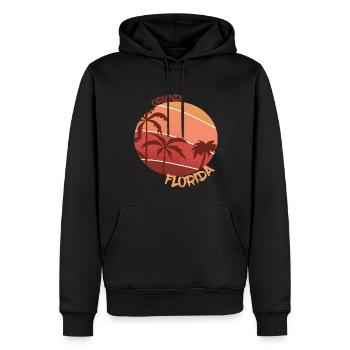 Florida Retro Palm Orlando Holiday Ocean Surfing - Sweat à capuche Premium bio Homme - noir - Devant - Nico (187cm)