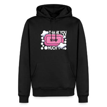 Soap maker soap making - Men’s Premium Organic Hoodie - black - Front - Nico (187cm)