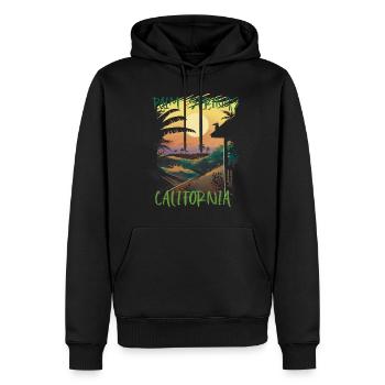 Palm Springs Urlaub Kalifornien Palmen Strand Bran - Männer Premium Bio Hoodie - Schwarz - Vorne - Nico (187cm)