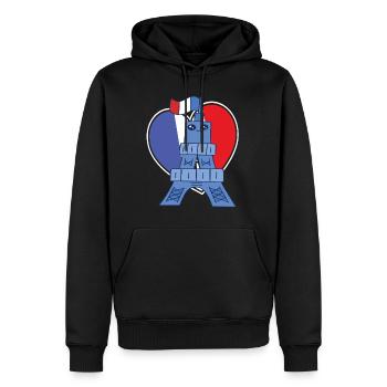 Frankreich Souvenir Kawaii Eiffelturms niedliche P - Männer Premium Bio Hoodie - Schwarz - Vorne - Nico (187cm)