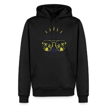 Palme Sonnenbrille Florida Venice Beach Ocean - Männer Premium Bio Hoodie - Schwarz - Vorne - Nico (187cm)