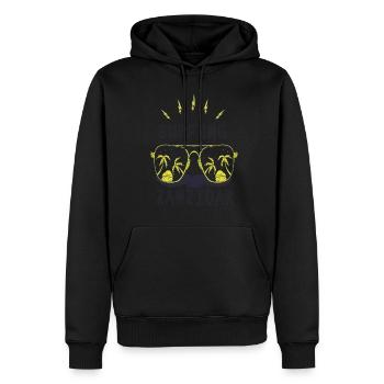 Sonnenbrille Surfen Zanzibar Strandurlaub Palme - Männer Premium Bio Hoodie - Schwarz - Vorne - Nico (187cm)