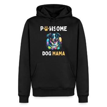 Berger australien Chasseur d’œufs de Pâques Mama Costume - Sweat à capuche Premium bio Homme - noir - Devant - Nico (187cm)