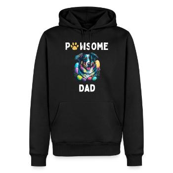 Australian Shepherd Easter Egg Hunter Dad Costume - Men’s Premium Organic Hoodie - black - Front - Nico (187cm)