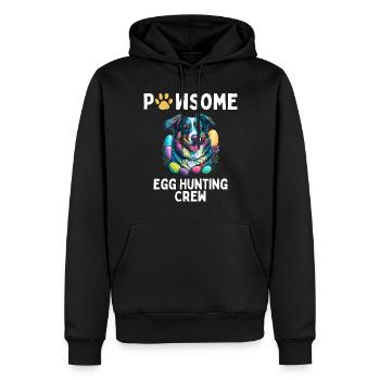 Australian Shepherd Ostereiersuche Crew Geschenk - Männer Premium Bio Hoodie - Schwarz - Vorne - Nico (187cm)