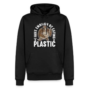 Angry Turtle - Männer Premium Bio Hoodie - Schwarz - Vorne - Nico (187cm)