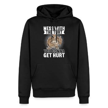 Angry Turtle - Männer Premium Bio Hoodie - Schwarz - Vorne - Nico (187cm)