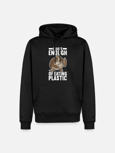Angry Turtle - Männer Premium Bio Hoodie - Schwarz