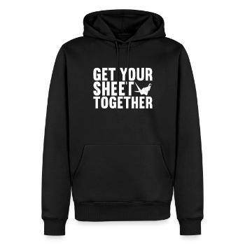 Origami - Sweat à capuche Premium bio Homme - noir - Devant - Nico (187cm)