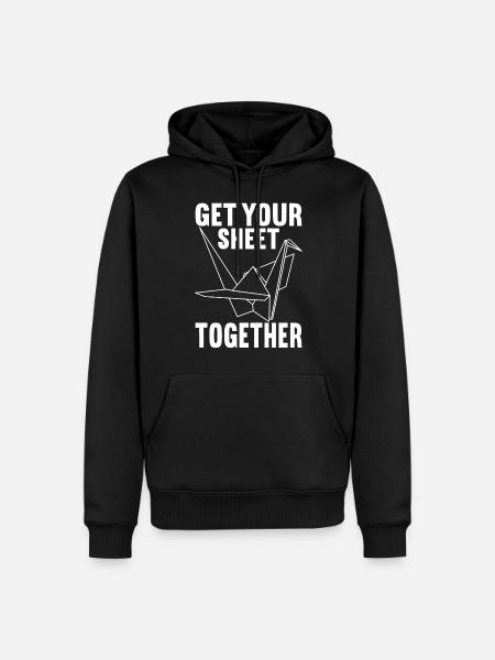 Origami - Men’s Premium Organic Hoodie - black