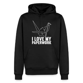 Origami - Sweat à capuche Premium bio Homme - noir - Devant - Nico (187cm)