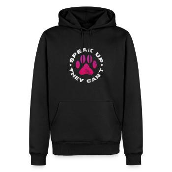 Tierrettung Tierrechte Tierliebe Haustier Geschenk - Männer Premium Bio Hoodie - Schwarz - Vorne - Nico (187cm)