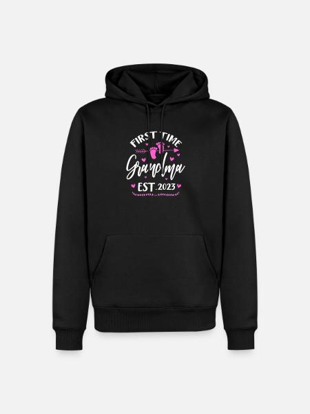Grand-mère enceinte - Sweat à capuche Premium bio Homme - noir