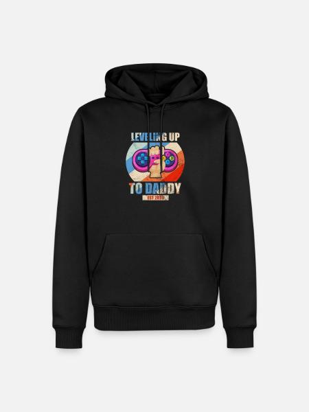 Pregnancy - Men’s Premium Organic Hoodie - black