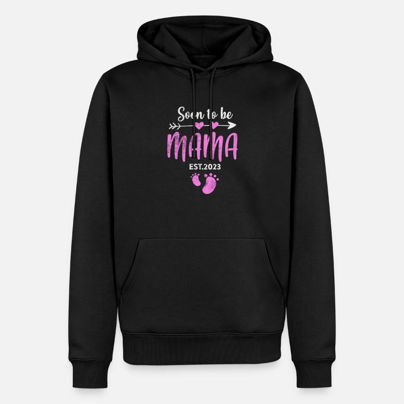 Grossesse - Sweat à capuche Premium bio Homme - noir