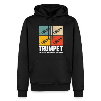 Trompete Trompetenspieler - Männer Premium Bio Hoodie - Schwarz - Vorne - Nico (187cm)