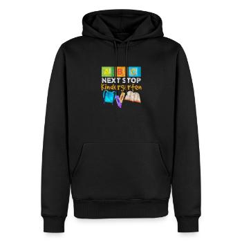 Kindergarten - Männer Premium Bio Hoodie - Schwarz - Vorne - Nico (187cm)