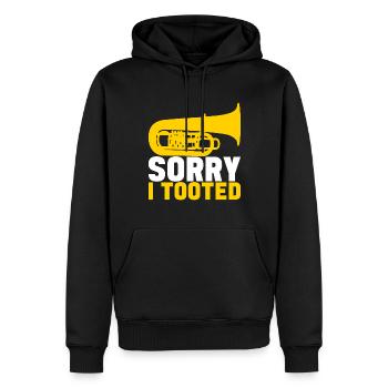 Tuba Tubist - Männer Premium Bio Hoodie - Schwarz - Vorne - Nico (187cm)
