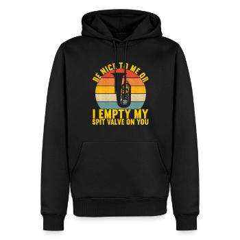 Tuba Tubist - Männer Premium Bio Hoodie - Schwarz - Vorne - Nico (187cm)