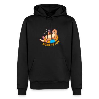 Loutre de mer Loutre Cadeau de loutre - Sweat à capuche Premium bio Homme - noir - Devant - Nico (187cm)
