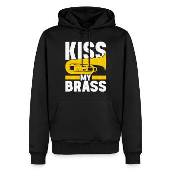 Tuba Tubist - Männer Premium Bio Hoodie - Schwarz - Vorne - Nico (187cm)